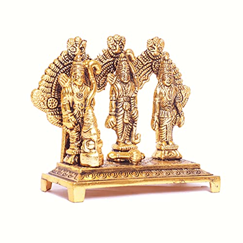 KridayKraft Shri Ram Darbar Metal Statue for Pooja,Lord Rama Laxman Sita & Hanuman Murti Religious Idol for Home,Office Decor,Shopiece Figurines,Gift Article... - Image 5