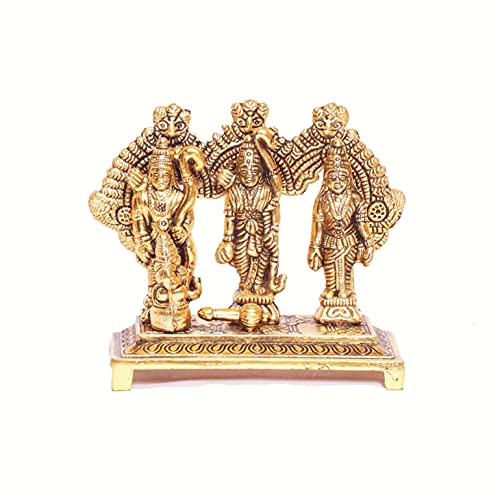 KridayKraft Shri Ram Darbar Metal Statue for Pooja,Lord Rama Laxman Sita & Hanuman Murti Religious Idol for Home,Office Decor,Shopiece Figurines,Gift Article... - Image 3