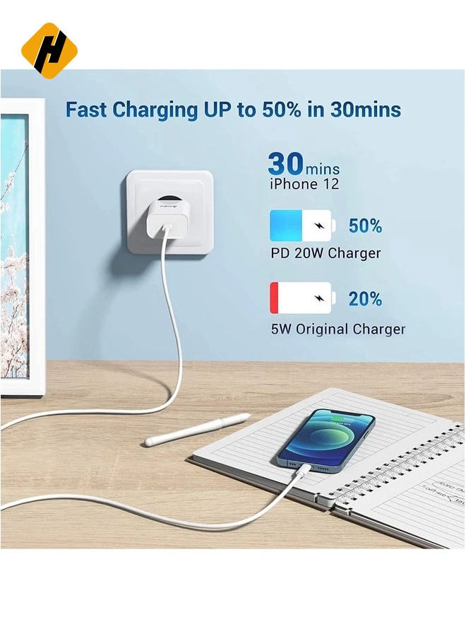 HuHa USB C to Lightning Cable MFi Certified 3Pack 6FT Fast iPhone 13 Charger Cable - Lightning to Type C Cable Compatible with iPhone 13 12 Pro 11 Max XS XR 8 Plus SE 2020 iPad Pro  - Image 2