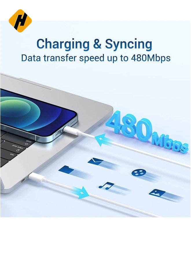 HuHa USB C to Lightning Cable MFi Certified 3Pack 6FT Fast iPhone 13 Charger Cable - Lightning to Type C Cable Compatible with iPhone 13 12 Pro 11 Max XS XR 8 Plus SE 2020 iPad Pro  - Image 4