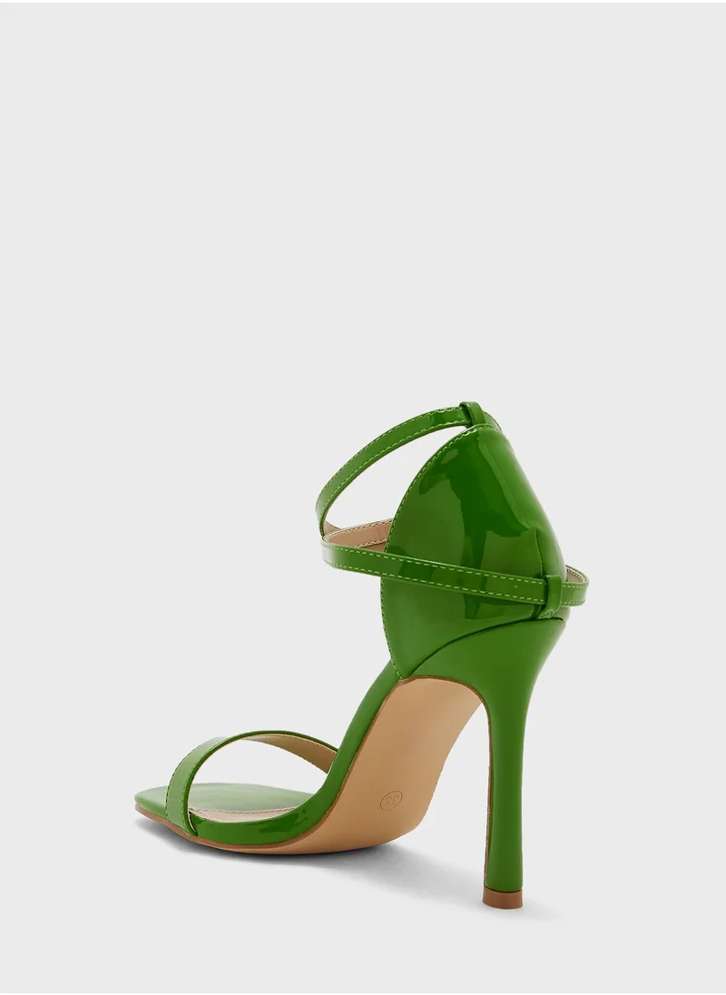 Ginger Ankle-Strap Patent Sandals