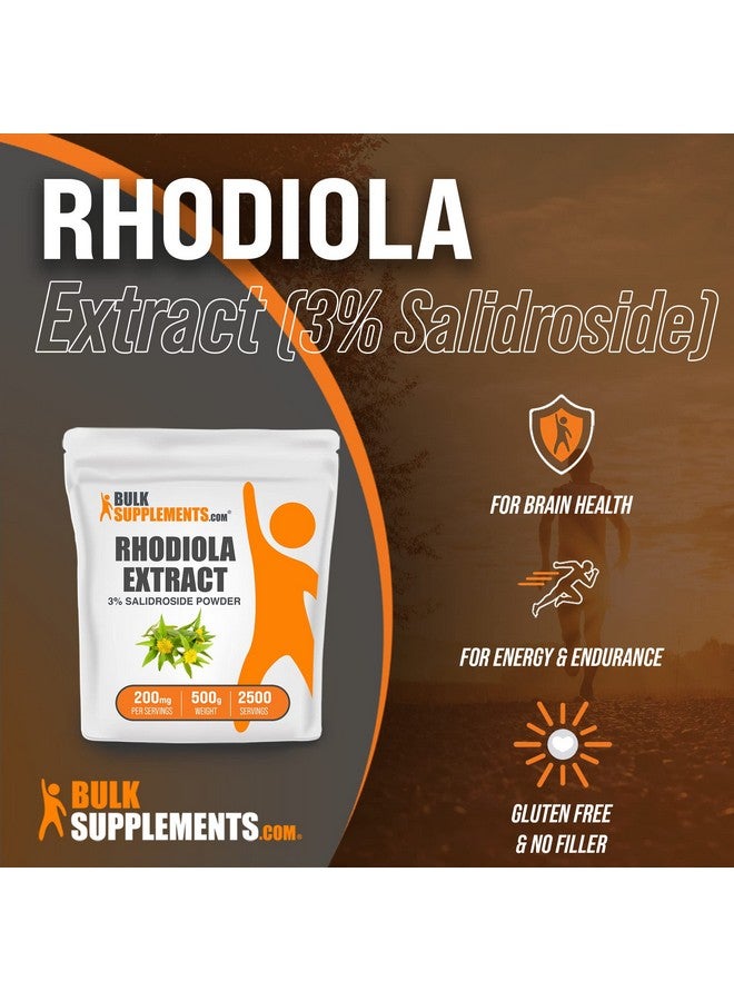 BULKSUPPLEMENTS.COM Rhodiola Extract Powder Rhodiola Supplement For Brain Health And Energy Boost Rhodiola Crenulata Herb Vegan & Gluten Free 3% Salidrosides 200Mg Per Serving 500G - Image 4