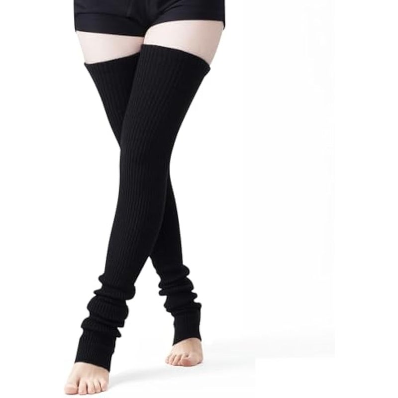 Leg Warmers Knee High Socks Footless Thick Winter Leg Warmer for Women 80s Party - Image 1