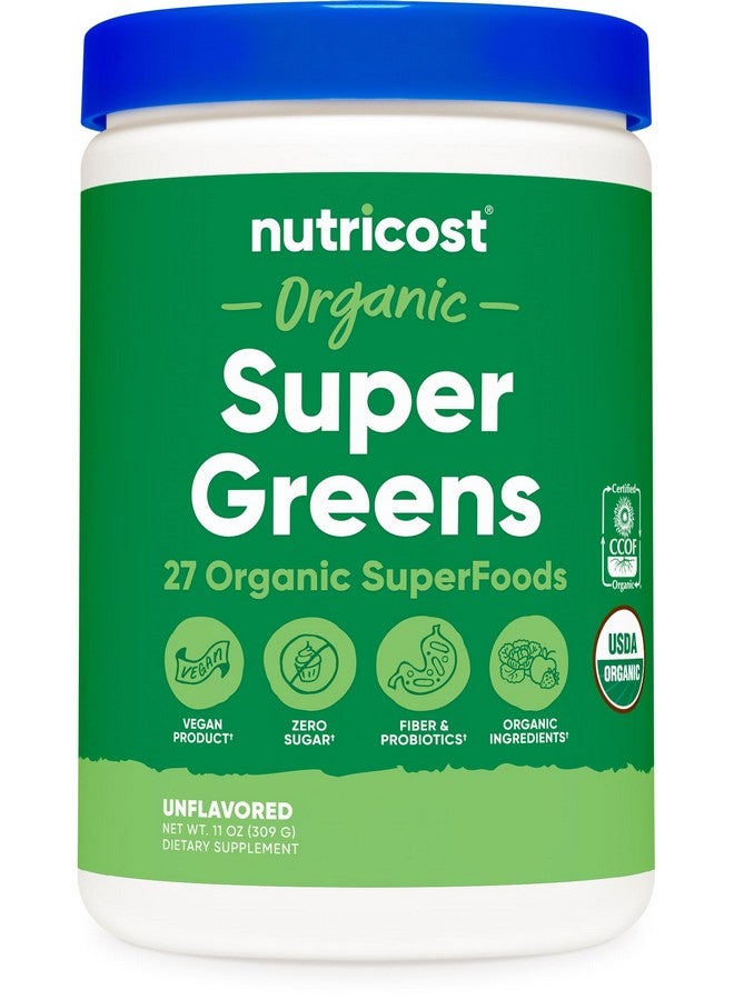 Nutricost مسحوق الخضروات العضوية من نوتريكوست (30 حصة) - مشروب مكمل غذائي (30 حصة، بدون نكهة مضافة) - Image 1