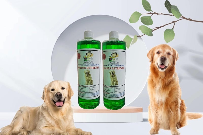 SWACCH Shampoo Specially FORMULATED for Golden Retriever 1 Litre Pack of 2 NEEM ALOVERA - Image 2
