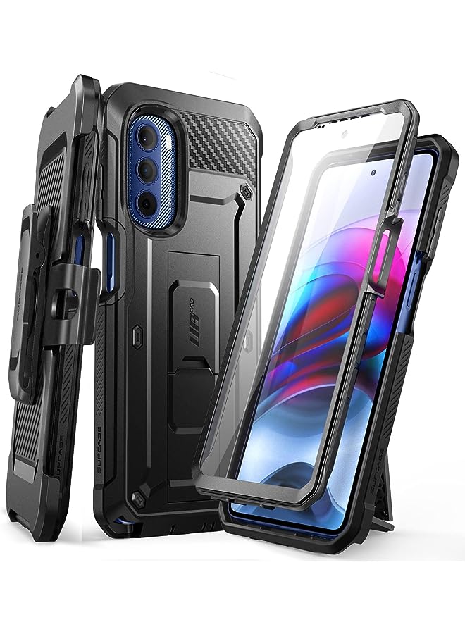 SupCase Unicorn Beetle Pro Series Case for Moto G Stylus 5G 2022 [Not Fit 4G Version], with Built-in Screen Protector Full-Body Rugged Belt Clip & Kickstand Case (Black) - Image 1
