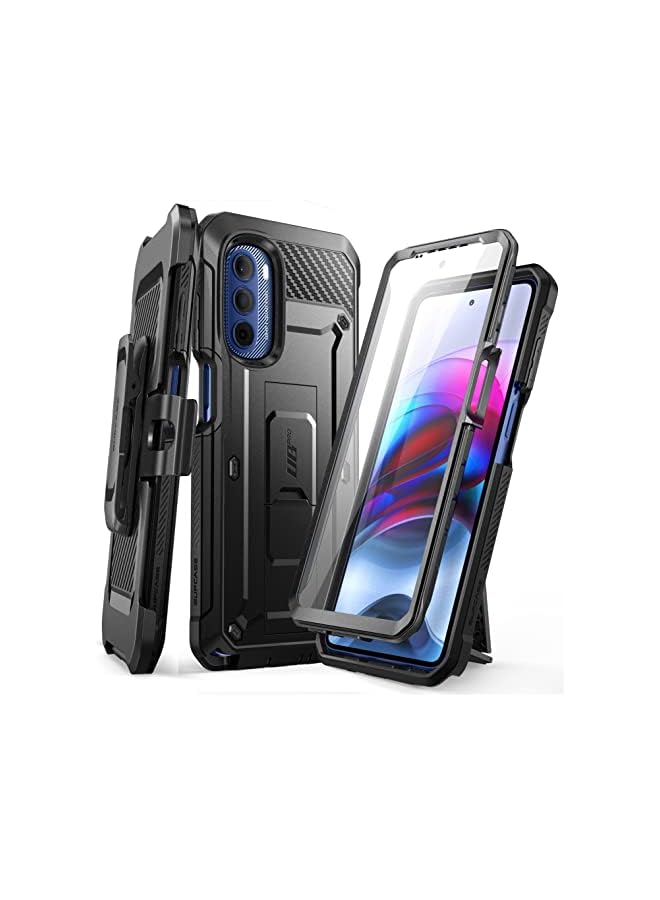 SupCase Unicorn Beetle Pro Series Case for Moto G Stylus 5G 2022 [Not Fit 4G Version], with Built-in Screen Protector Full-Body Rugged Belt Clip & Kickstand Case (Black) - Image 2