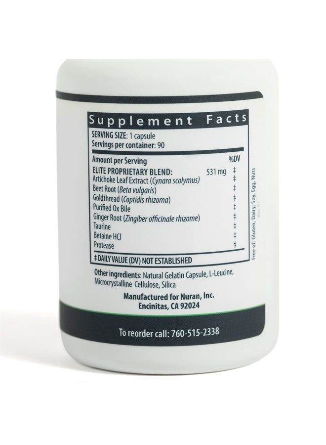 GoodApple Nutritionals Gallbladder Formula Elite with Purified Bile Salts | Support for Abdominal discomfort, Gas, and Indigestion 90 Caps - Image 2