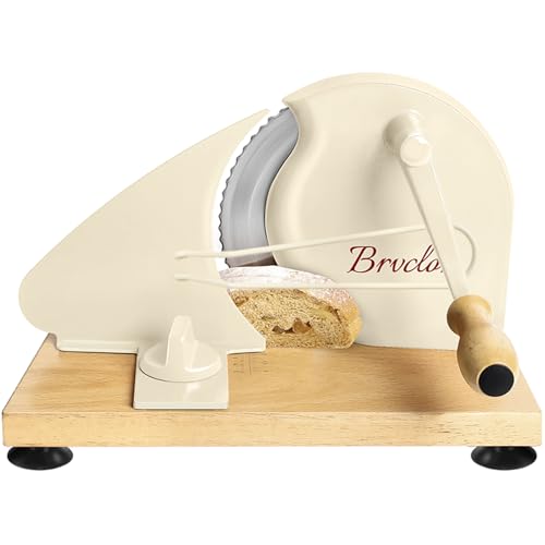 Brvclon 【Upgraded】Manual Bread Slicer for Homemade Sourdough Bread,Metal Guide & Adjustable Thickness, Hand Crank Bread Slicer with Scale Line and Suction Cup, Sharp Blade, Suitable for Sourdough Bread, Etc - Image 1