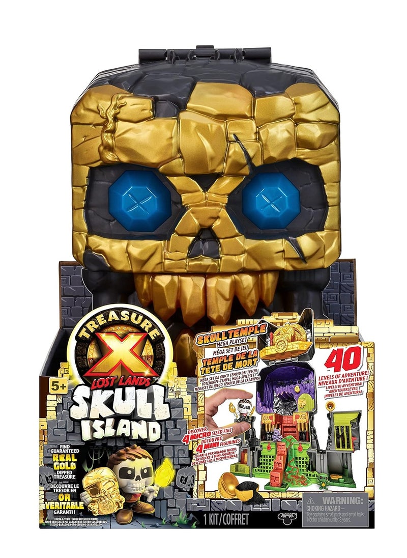 Treasure X Lost Lands Skull Island Skull Temple Mega Playset, 40 Levels Of Adventure. 4 Micro Sized Action Figs. Survive The Traps And Discover Guaranteed Real Gold Dipped Treasure  - Image 2
