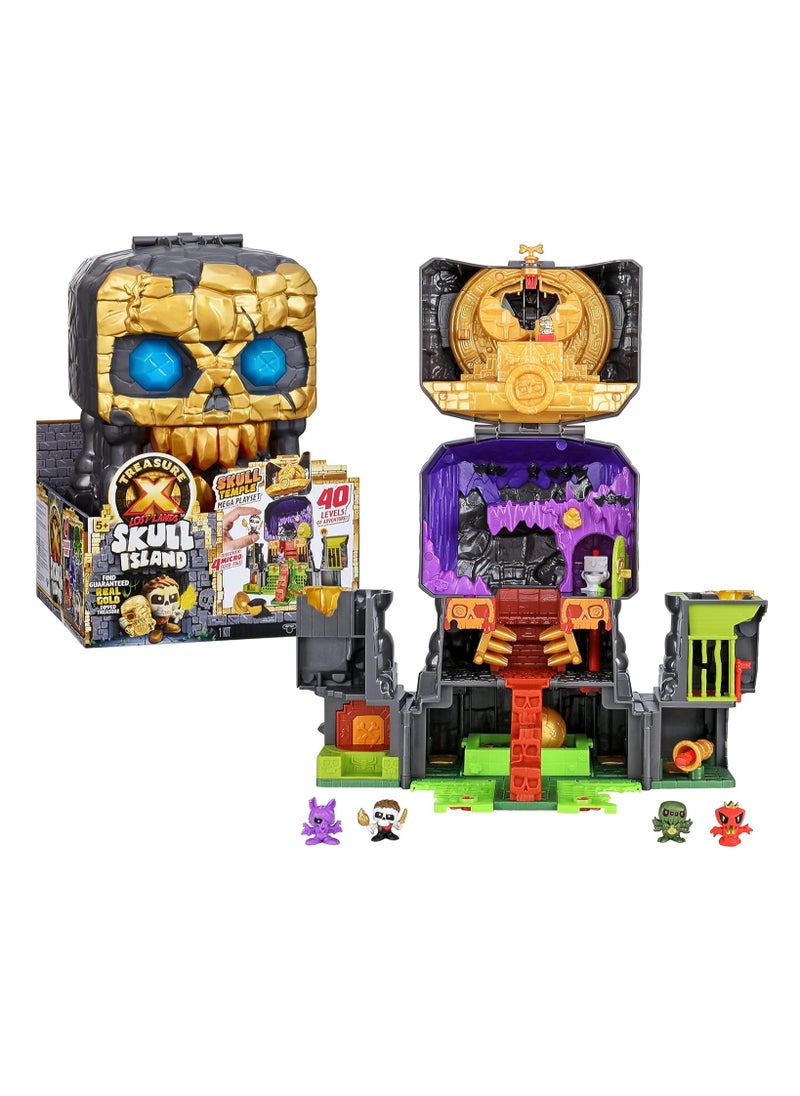 Treasure X Lost Lands Skull Island Skull Temple Mega Playset, 40 Levels Of Adventure. 4 Micro Sized Action Figs. Survive The Traps And Discover Guaranteed Real Gold Dipped Treasure  - Image 1