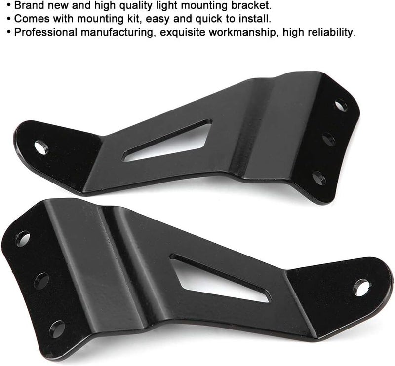 woobles Curved LED Light Bar Brackets, 52in 1 Pair of Upper Windshield Metal Lamp Support Bracket for Ford F250 F350 4WD 2WD 1999‑2015 - Image 3