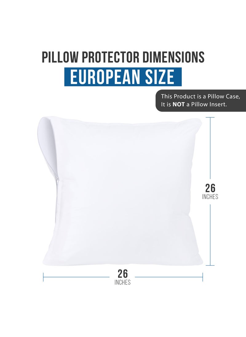 Utopia Bedding Utopia Bedding Waterproof Throw Pillow Protectors (No Pillow Inserts) with Zipper European (2 Pack  White)  Bed Bug Proof Outdoor Bed Couch Decorative Pillow Encasement Covers  - Image 5