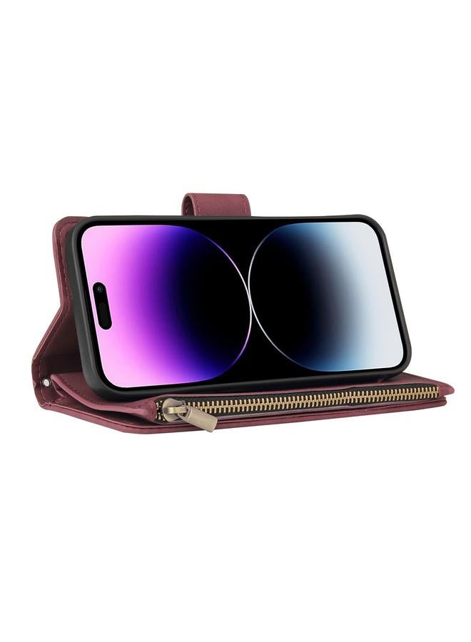 اس-توب جراب جلدي متعدد الاستخدامات مع محفظة بطاقات متعددة لهاتف iPhone 15 Pro Max - Image 5