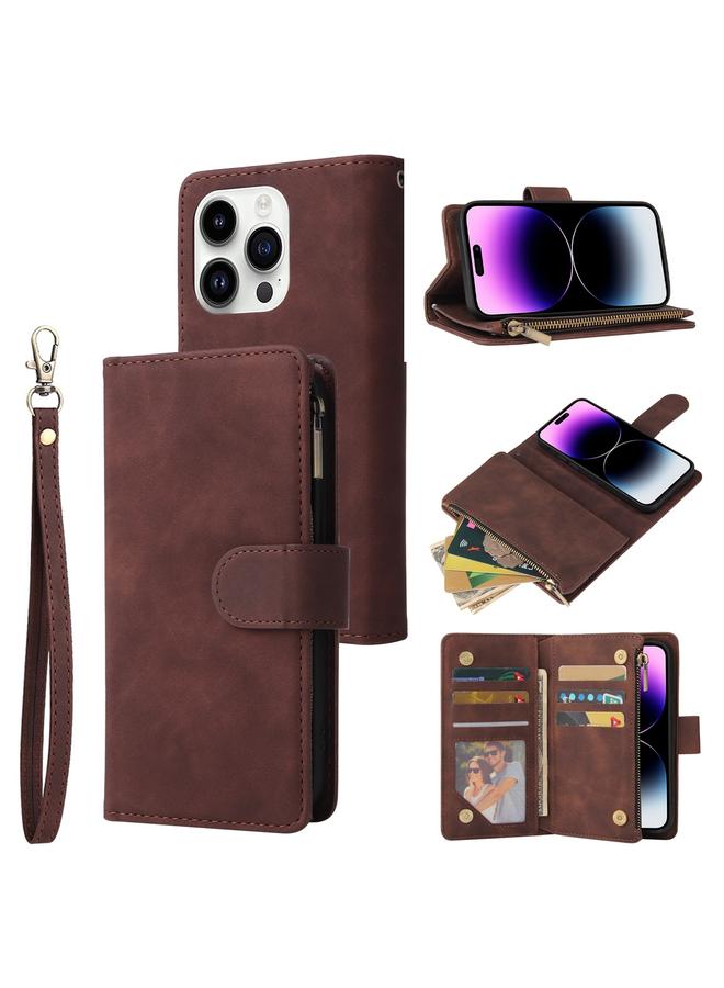 اس-توب جراب جلدي متعدد الاستخدامات مع محفظة بطاقات متعددة لهاتف iPhone 15 Pro Max - Image 1