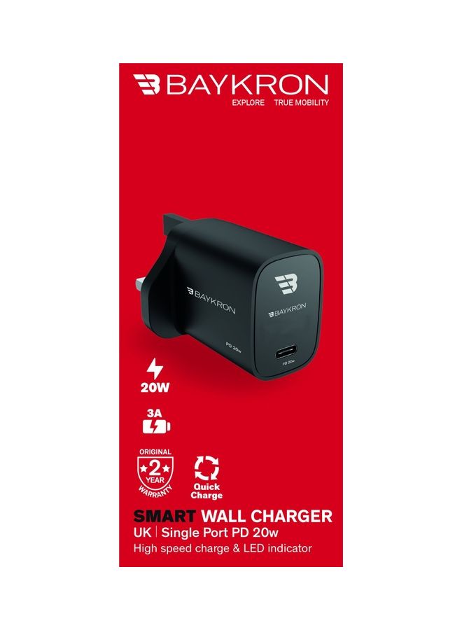 Power Delivery USB-C Wall Charger Black