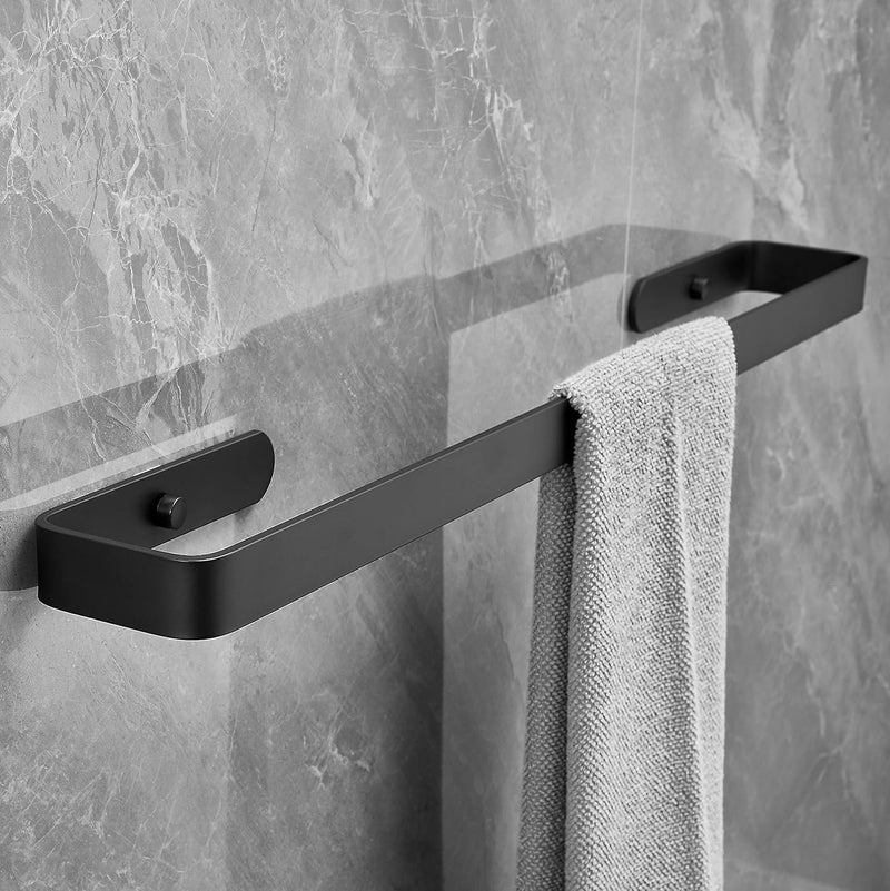 Plantex Space Aluminium Towel Rod/Towel Bar/Towel Holder/Towel Hanger for Bathroom/Bathroom Accessories (976, Black) – Pack of 1 - Image 1