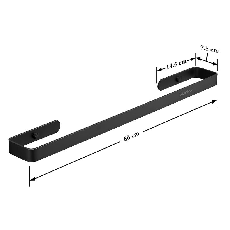 Plantex Space Aluminium Towel Rod/Towel Bar/Towel Holder/Towel Hanger for Bathroom/Bathroom Accessories (976, Black) – Pack of 1 - Image 3