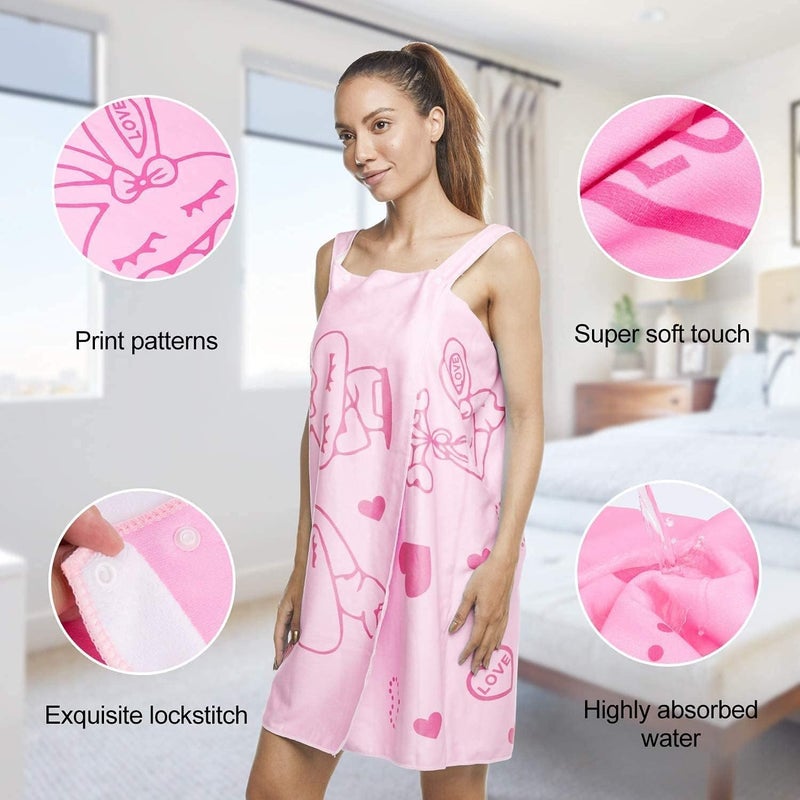 ShopiMoz ShopiMoz Wearable Absorbent Bath Towel Fast Dry Magic Women Beach Spa Bathrobes Bath Skirt Lady Drying (Purple Color) - Image 4