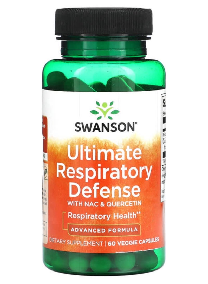 SWANSON Ultimate Respiratory Defense with Nac and Quercetin 60 Veg Caps