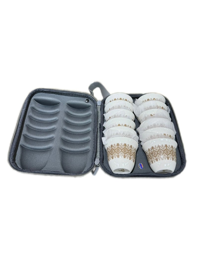 Alhor Camping & Hunting Tools FULL BAG SET OF 12 COFFEE CUPS #Grey - Image 1