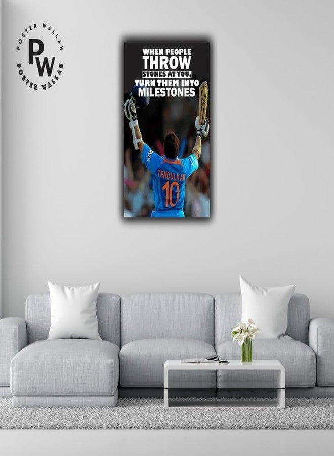POSTER WALLAH ملصق ساشين تيندولكار من بوستر والا | ملصق جمالي | ديكور حائط SACHIN1 (18×12 بوصة) - Image 2