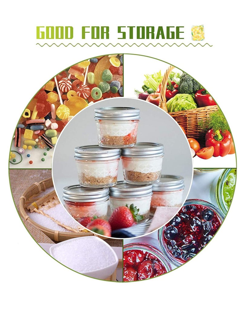 SYOSI Ma son Jars, Canning Jars Jelly Jars With Lids, Ideal for Jam, Honey, Wedding Favors, Shower Favors, for Canning, Preserving, Meal Prep 12, Diamond, 12, Ma son Jars  - Image 5
