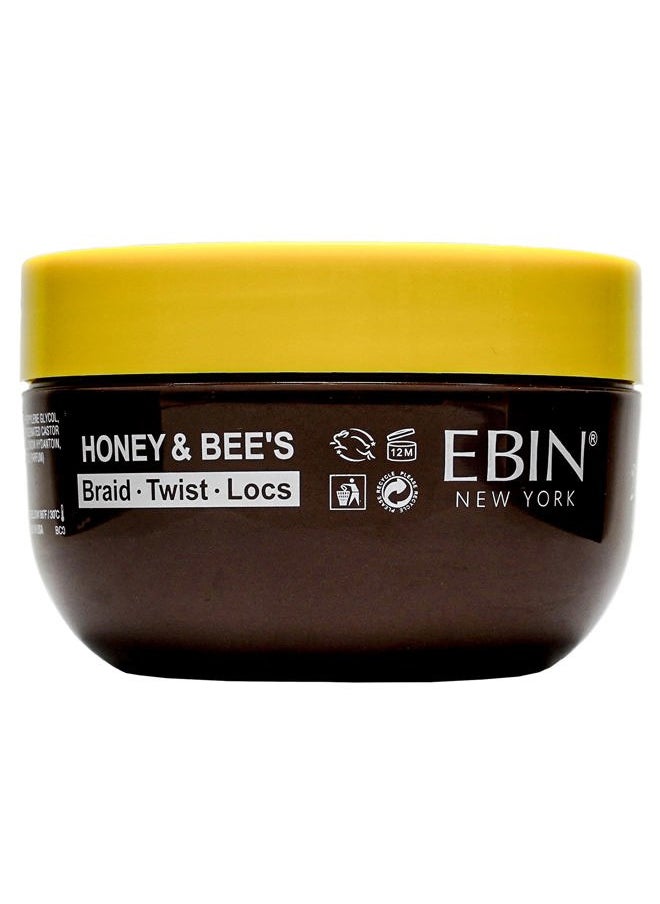 EBIN NEW YORK 24 HOUR LOCK'N POMADE Braid Formula, Honey & Bee's, 8.25 Oz | Great for Braiding, Twisting, Edges, No Residue, No Flaking, Extreme Firm Hold, High Shine, Honey Scented  - Image 3
