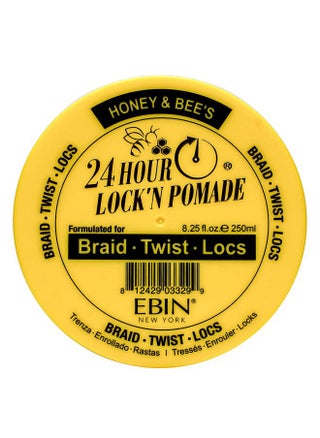 24 HOUR LOCK'N POMADE Braid Formula, Honey & Bee's, 8.25 Oz | Great for Braiding, Twisting, Edges, No Residue, No Flaking, Extreme Firm Hold, High Shine, Honey Scented - pzsku/ZB082BC3A47EE9A32C7A3Z/45/1743408099/6facbcec-a4f4-46a0-9316-7e508fb63412