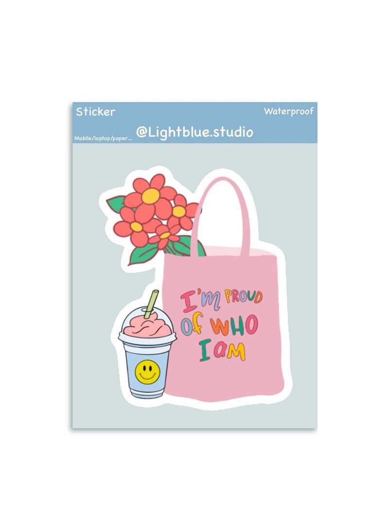 Boomah Accessories 1-Piece Creative Self Love Girl Power Waterproof Vinyl Stickers, for Laptop , Mobile , Mug , Skateboard , Guitar for kids, adult , girls, nursery 8x6cm - Image 2