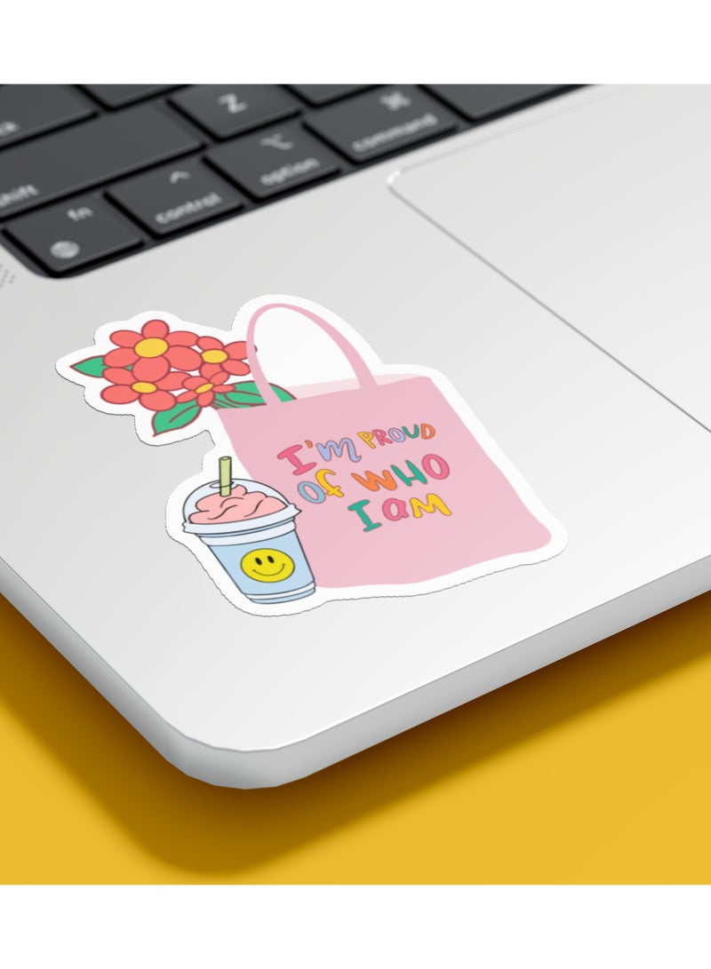 Boomah Accessories 1-Piece Creative Self Love Girl Power Waterproof Vinyl Stickers, for Laptop , Mobile , Mug , Skateboard , Guitar for kids, adult , girls, nursery 8x6cm - Image 1