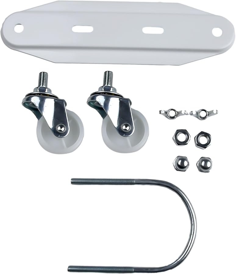 Heavy Duty Mobile Radiator Stand With 360 Degree Rotating Wheels White Carbon Steel - Image 3