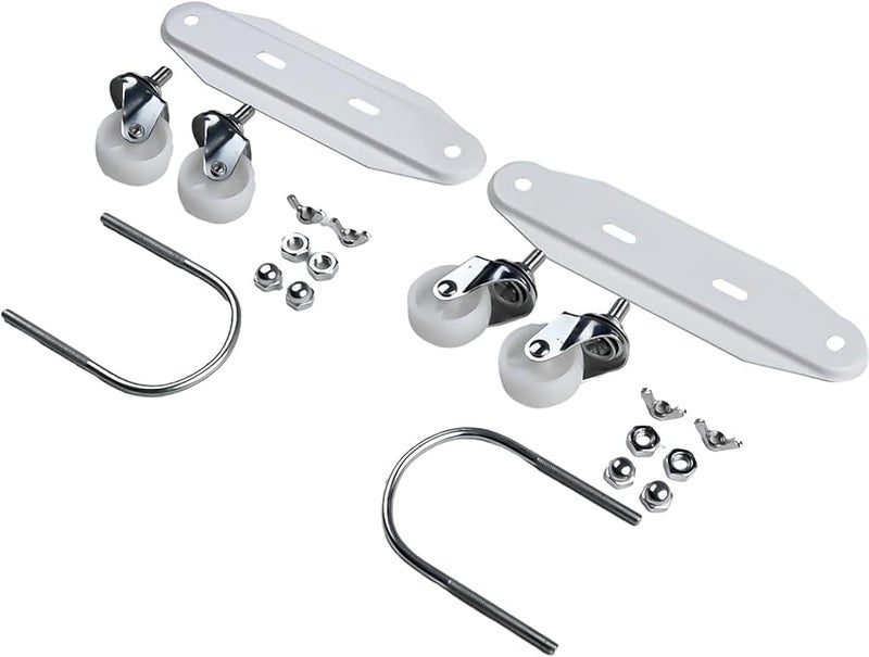 Heavy Duty Mobile Radiator Stand With 360 Degree Rotating Wheels White Carbon Steel - Image 5