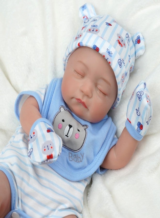 BABESIDE Reborn Baby Doll Accessories for 17-22 Inch Dolls,13 Pcs Baby Doll Clothes and Bear Gift Set Includes Bassinet, Doll Clothes, Pacifier, Bottle, Bear Toy for Kids Ages 3+ - Image 2