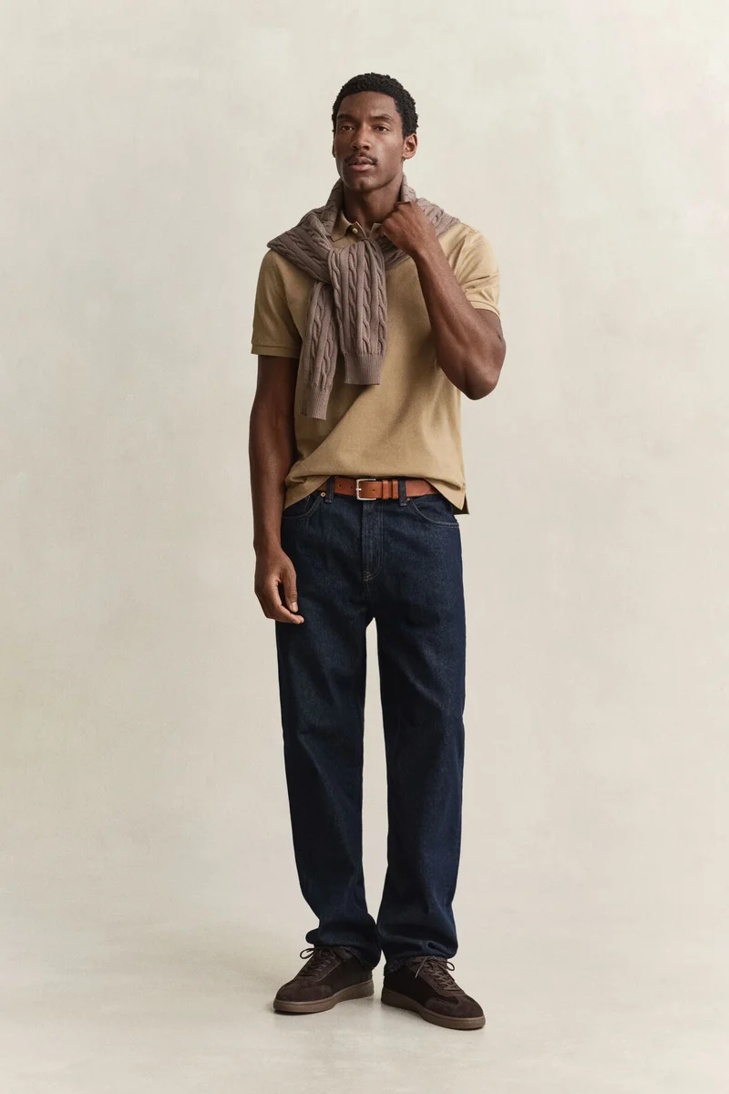 غانت Regular Shield Short sleeve Pique Polo