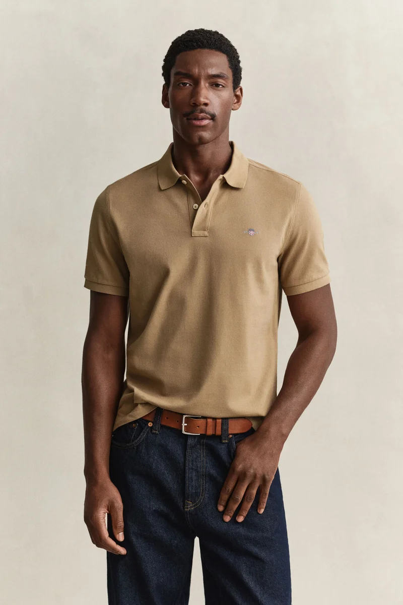 غانت Regular Shield Short sleeve Pique Polo