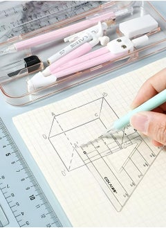 Oasisgalore Maths Kit - 9-Piece Geometry Drafting Compass Box Set with Protractor, Ruler,and More for Study, Drawing, Measuring  - Image 3