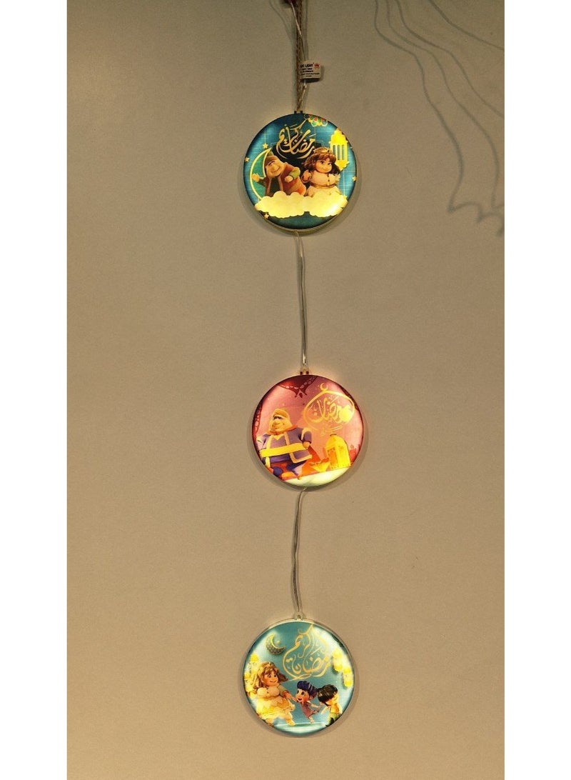 Ramadan Hanging LED Light with Ramadan Characters – Electric – Large Size