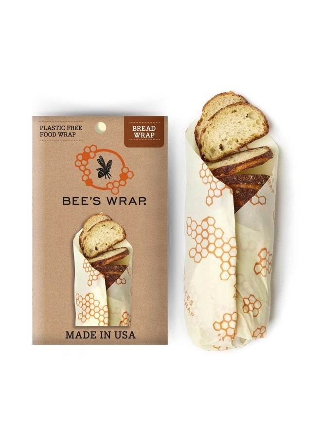بيز راب أغلفة طعام من شمع العسل قابلة لإعادة الاستخدام من Bee's Wrap، مصنوعة في الولايات المتحدة الأمريكية، مصنوعة من شمع العسل الصديق للبيئة، أغلفة من القطن العضوي المستدام، أغلفة خبز كبيرة جدًا للخبز المنزلي، قرص العسل  - Image 1