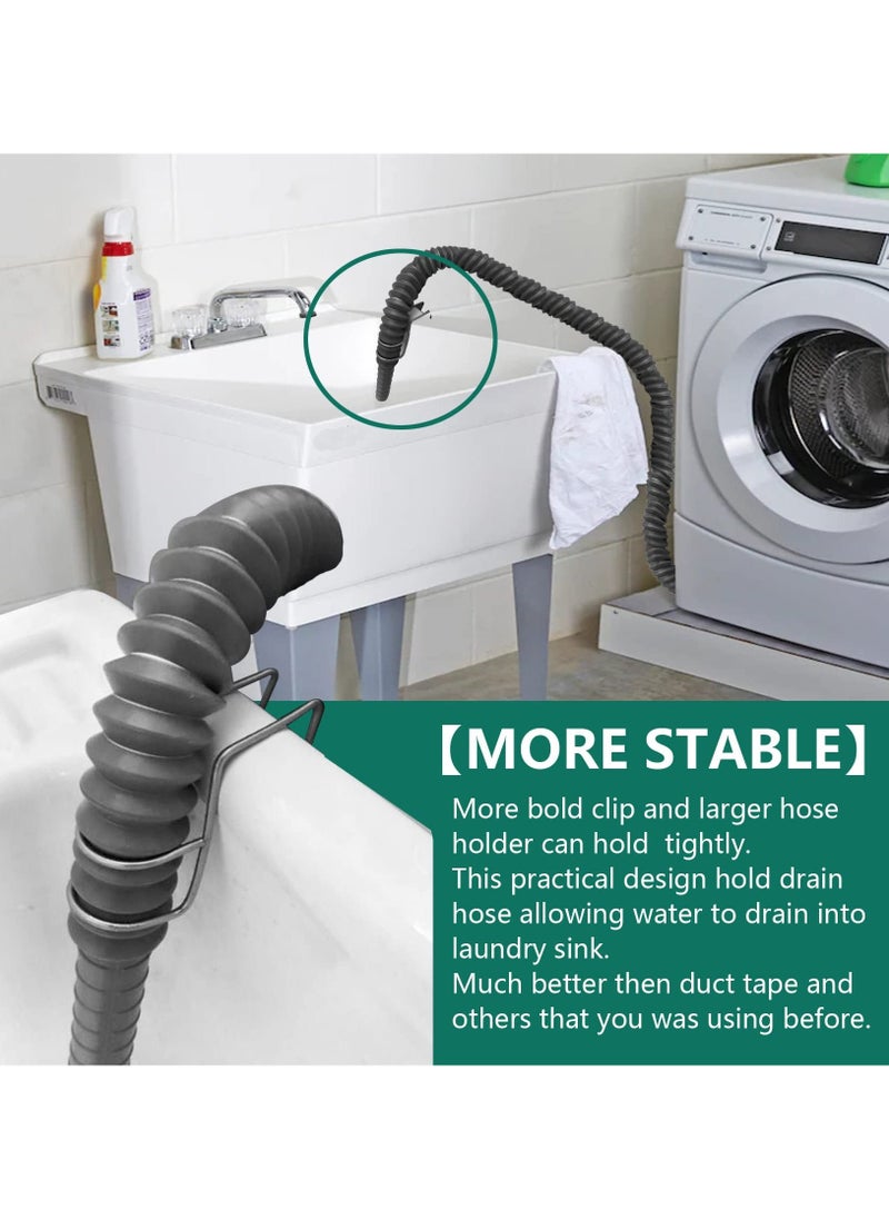Adjustable Shape Washing Machine, Laundry Tub Hose Guide Clip, Universal Utility Sink Hose Clamp, 304 Stainless Steel - Image 5