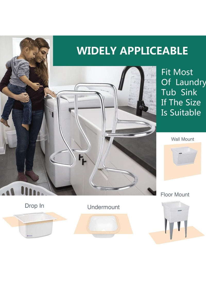 Adjustable Shape Washing Machine, Laundry Tub Hose Guide Clip, Universal Utility Sink Hose Clamp, 304 Stainless Steel - Image 4