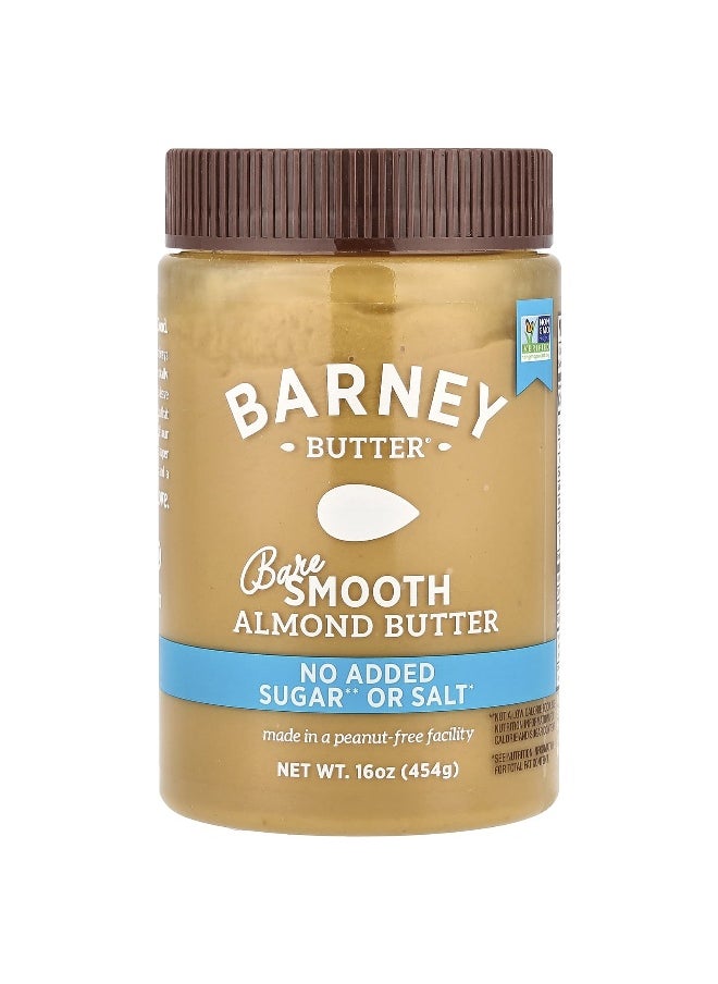 Barney Butter Barney Butter, Bare Almond Butter, Smooth, 16 oz (454 g)  - Image 1
