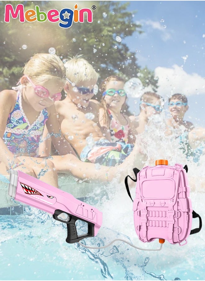MEBEGIN 39*6*16cm Water Syringe with 20*7*28cm Backpack Tank, Large Capacity Electric Backpack Water Syringe, Hydraulic Giant with Long Rang,  Tank with 2500ml of Water Storage, Suitable for Swimming Pool Party, Family Fun, Camping and Outdoor Activities  - Image 2