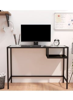 fashionhome Modern Design Transparent Desk Dressing Table Study Table Desktop Table Large Storage Work station for Bedroom  100x50x73cm  - Image 4