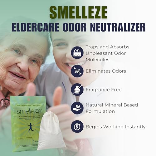 SMELLEZE Reusable Elderly Odor Eliminator & Nursing Home Room Deodorizer Pouch - Works for All Old Age, Sick, Nursing Home, Hospices, Urine, and Feces Smell, 150 Sq. Ft. Coverage - Image 3