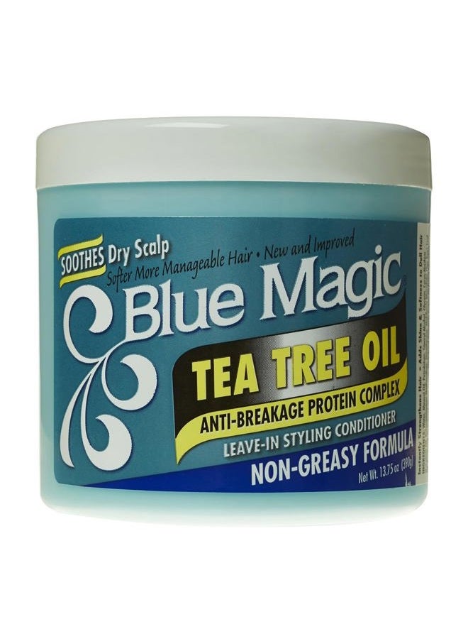 BLUE MAGIC Tea Tree Leave-In Hair Styling Conditioner, 13.75 Ounce, 12 fl oz - Image 1