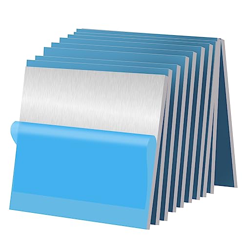 Tynulox 10PCS 6061 Aluminum Sheet Metal 1/8" x 4" x 4", Aluminum Plates Covered with Protective Film, Heat Treatable Aluminum Flat Bar for DIY Craft, Industry - Image 1