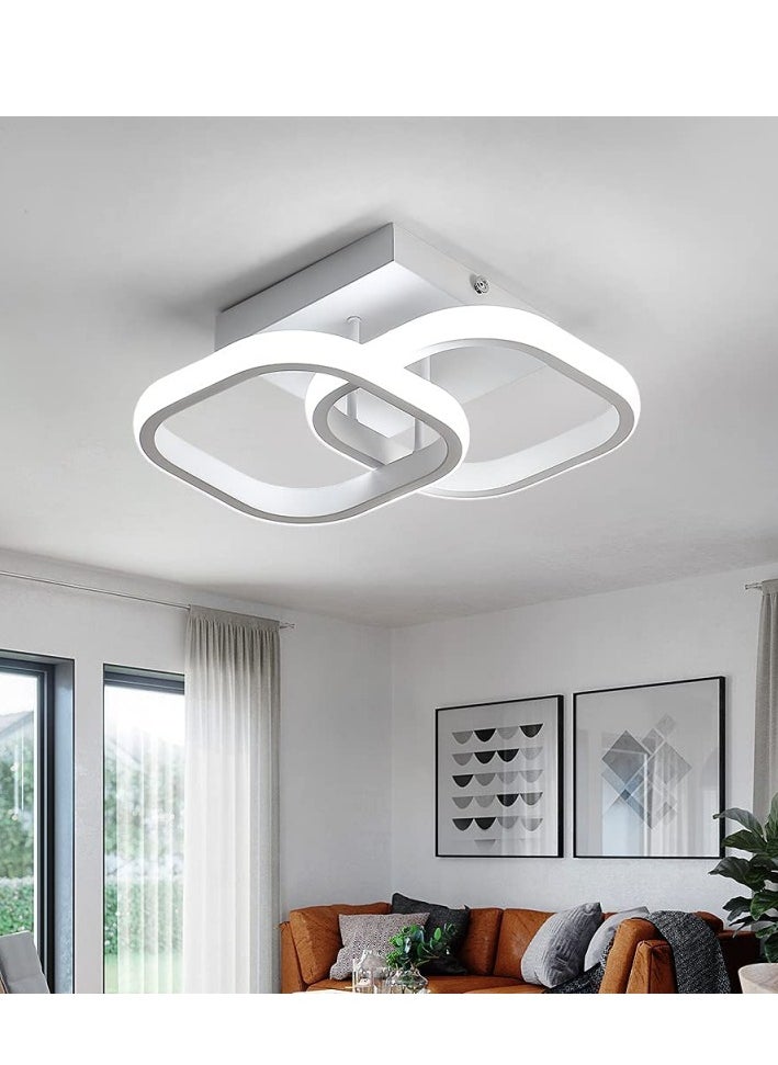Goeco LED Ceiling Light Square Acrylic Ceiling Light, Modern Bedroom Chandelier for Living Room, Bedroom, Dining Room  - Image 3