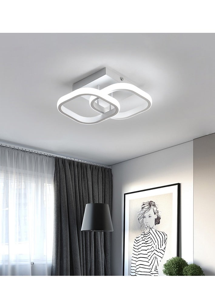 Goeco LED Ceiling Light Square Acrylic Ceiling Light, Modern Bedroom Chandelier for Living Room, Bedroom, Dining Room  - Image 4