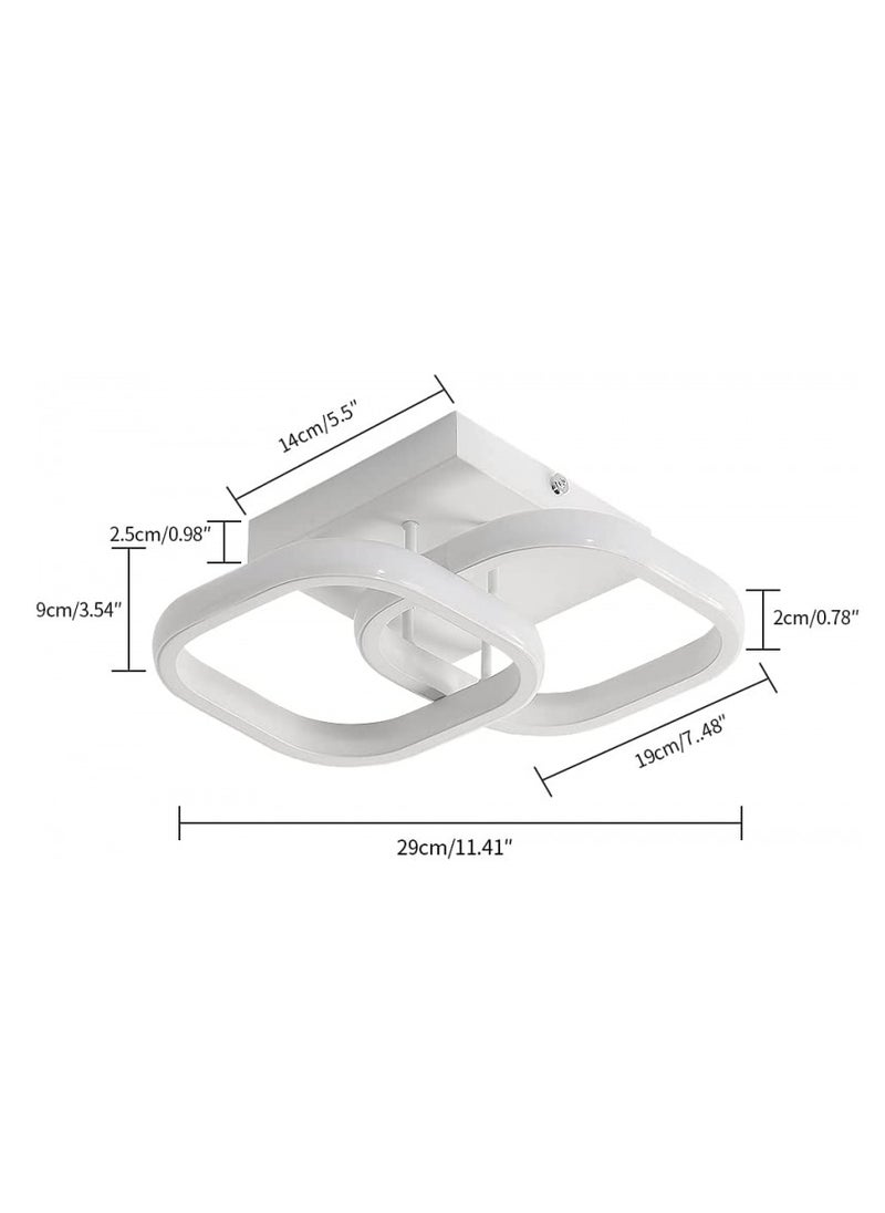 Goeco LED Ceiling Light Square Acrylic Ceiling Light, Modern Bedroom Chandelier for Living Room, Bedroom, Dining Room  - Image 2